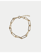 BOW19  Hammered Necklace Gold