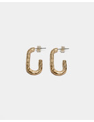 BOW19 Hammered Earrings Gold