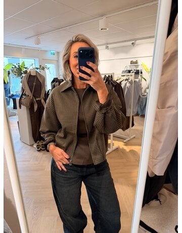 Feel Fashion Feel Blazer Amelia ruit Bruin/Coffee black