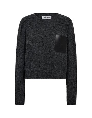 Haute L' Amitié HL Darcia Rev.Crop Knit Antra Mel.