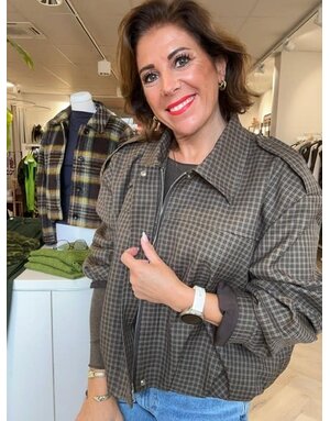 Feel Fashion Feel Blazer Kjenta ruit Bruin/Coffee black