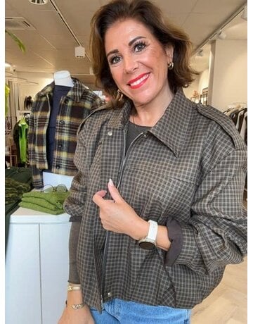 Feel Fashion Feel Blazer Kjenta ruit Bruin/Coffee black