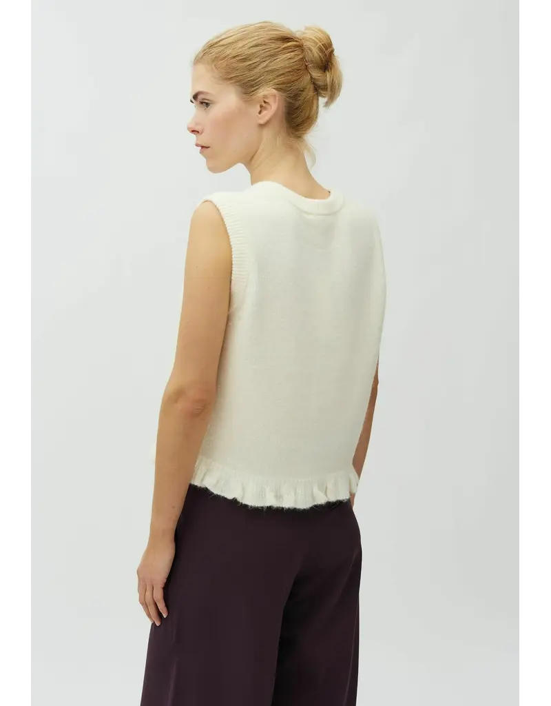 MBYM MBYM Frilana-M Cream Knit Top
