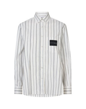 Haute L' Amitié HL  Crystal Heart Stripe Shirt White