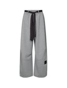 Haute L' Amitié HL  Maxi Split Tie Pant Grey Mel.
