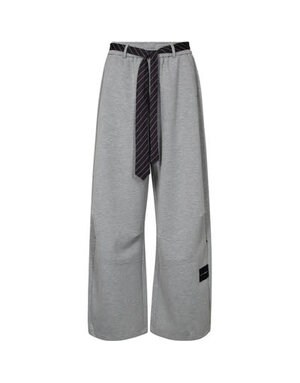 Haute L' Amitié HL  Maxi Split Tie Pant Grey Mel.