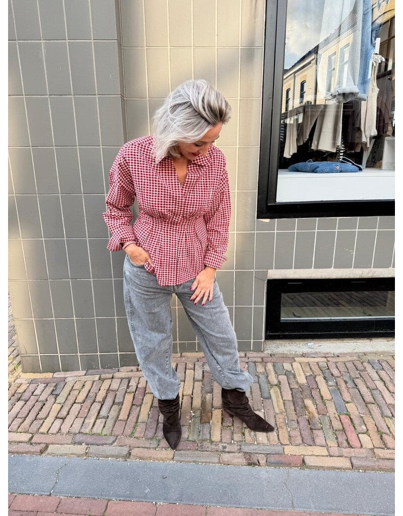 MBYM MBYM Isidor Blouse Red aura check