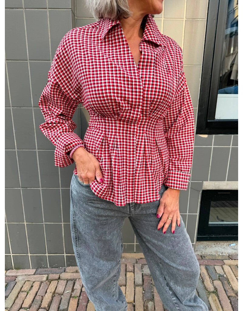 MBYM MBYM Isidor Blouse Red aura check