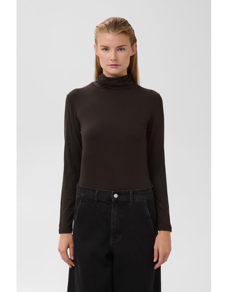 Soaked Soaked SLHanadi Rollneck LS Mole Brown