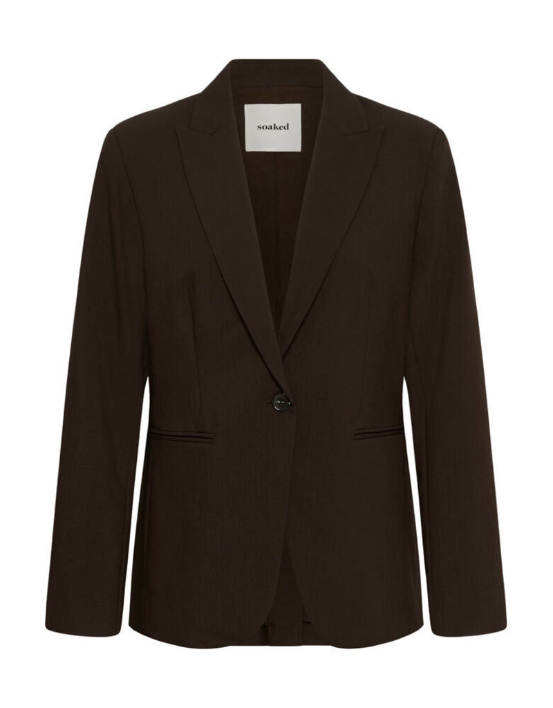 Soaked Soaked SLCorinne Short Blazer Mole Brown
