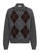 Soaked Soaked SLTone Polo Cardigan Grey Mel