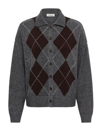 Soaked Soaked SLTone Polo Cardigan Grey Mel