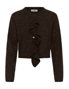 Soaked Soaked SLTuesday Ruffle Cardigan Mole Brown