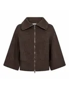 Co' Couture Co'Couture  RowCC Zip SS Knit Mocca