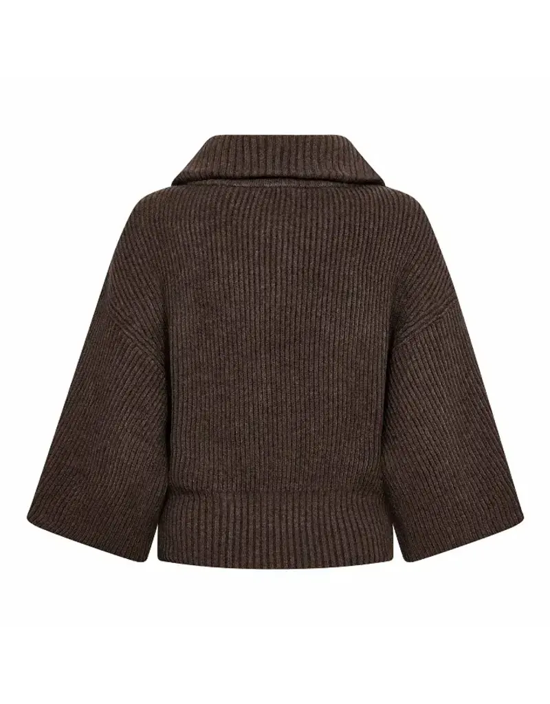 Co' Couture Co'Couture  RowCC Zip SS Knit Mocca