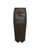 Co' Couture Co'Couture GittCC Asym Floor Skirt Dark Brown