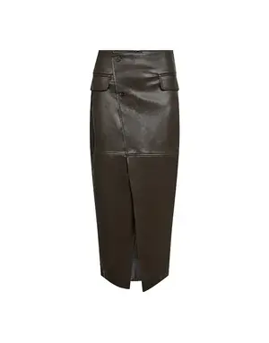 Co' Couture Co'Couture GittCC Asym Floor Skirt Dark Brown