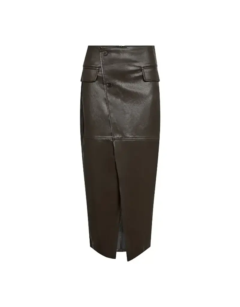Co' Couture Co'Couture GittCC Asym Floor Skirt Dark Brown