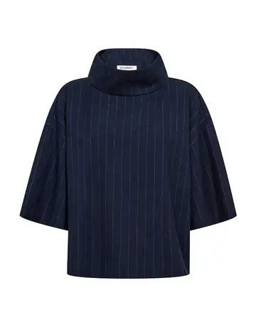 Co' Couture Co'Couture GabieCC Pin Funnel Neck Blouse Navy