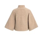 Yaya Yaya Trui hoge Hals Wijde Mouwen Dark beige Mel.