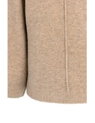 Yaya Yaya Trui hoge Hals Wijde Mouwen Dark beige Mel.
