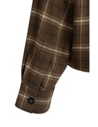 Yaya Yaya Flanellen blouse met Ruit Cocoa Brown des.