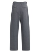 Yaya Yaya Geweven broek Rechte pijpen plooien Med Grey Mel
