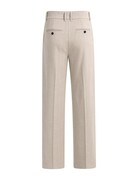 Yaya Yaya Zachte geweven broek wijde pijpen Beige Mel.