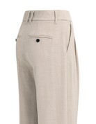 Yaya Yaya Zachte geweven broek wijde pijpen Beige Mel.