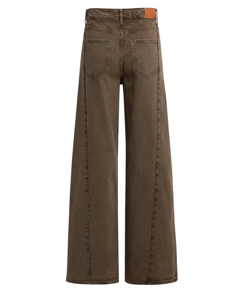 Yaya Yaya Jeans hoge taille wijde  pijpen - L34 Cocoa Brown