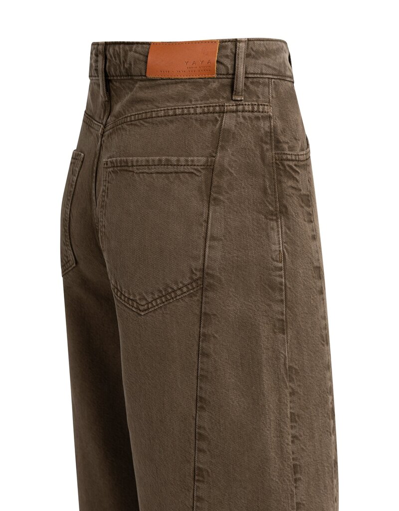 Yaya Yaya Jeans hoge taille wijde  pijpen - L34 Cocoa Brown