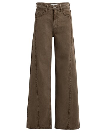 Yaya Yaya Jeans hoge taille wijde  pijpen - L34 Cocoa Brown