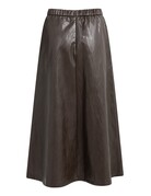 Yaya Yaya Midi-rok Faux Lth A-lijn Del. Brown