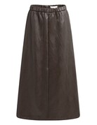 Yaya Yaya Midi-rok Faux Lth A-lijn Del. Brown