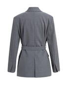 Yaya Yaya Geweven wikkelblazer met riemdetails Med Grey Mel