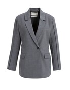 Yaya Yaya Geweven wikkelblazer met riemdetails Med Grey Mel