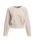 Yaya Yaya Flanellen top lange mouwen plooien Beige Mel