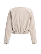 Yaya Yaya Flanellen top lange mouwen plooien Beige Mel