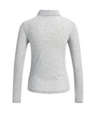 Yaya Yaya Top met lange mouwen sjaalkraag Gray Mel
