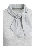 Yaya Yaya Top met lange mouwen sjaalkraag Gray Mel