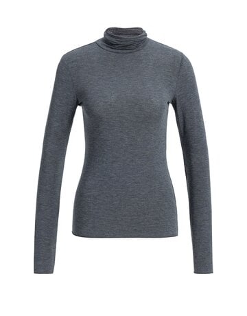 Yaya Yaya Top met lange mouwen Dark Antra Mel.