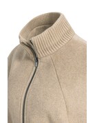 Yaya Yaya Zachte wollen poncho-jas ribboord Pure Cashm. Grey
