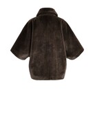 Yaya Yaya Oversized omkeerbare mouwloze  jas van imitatiebont Del.Brown
