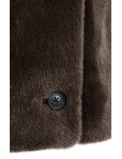 Yaya Yaya Oversized omkeerbare mouwloze  jas van imitatiebont Del.Brown