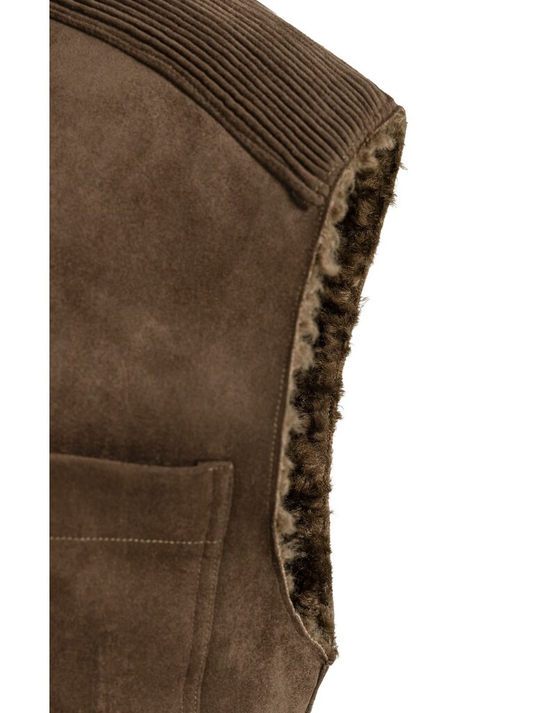 Yaya Yaya Oversized bodywarmer imitatiebont Cocoa Brown