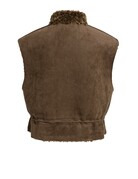 Yaya Yaya Oversized bodywarmer imitatiebont Cocoa Brown