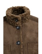 Yaya Yaya Oversized bodywarmer imitatiebont Cocoa Brown