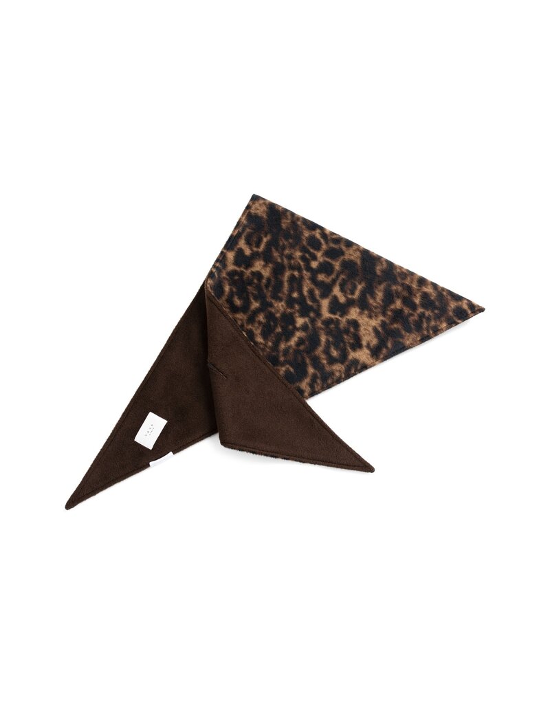 Yaya Yaya Shawl triangle Leopard cocoa brown