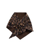 Yaya Yaya Shawl triangle Leopard cocoa brown