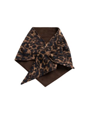 Yaya Yaya Shawl triangle Leopard cocoa brown
